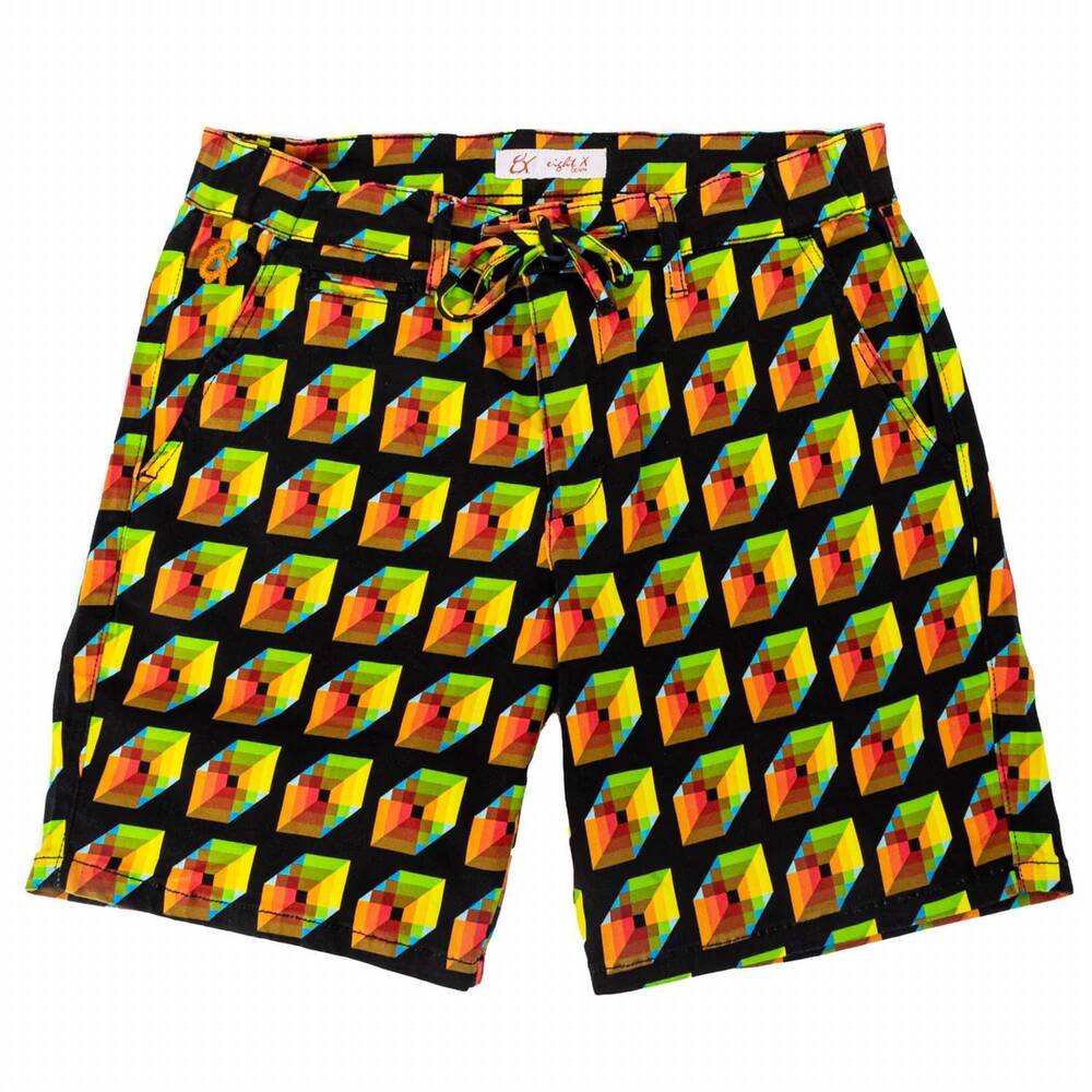 NEW EIGHT X men's multiverse printed shorts in multi